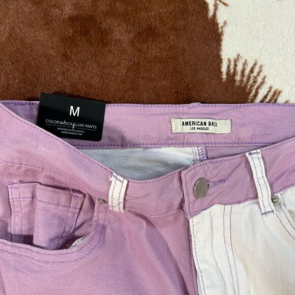 NWT American Bazi Colorblock Flare Jeans - Picture 2 of 5